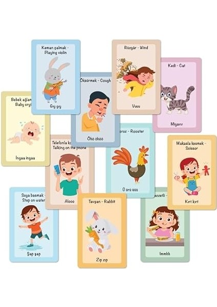 Bebek Resimli Ses Kavram Kartları Ses Kartları Türkçe Ingilizce fiyatları