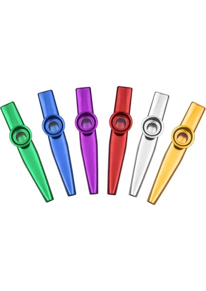 6 Adet Alüminyum Alaşımlı Kazoo Müzik Enstrümanı Çocuk Yetişkin Acemi Için