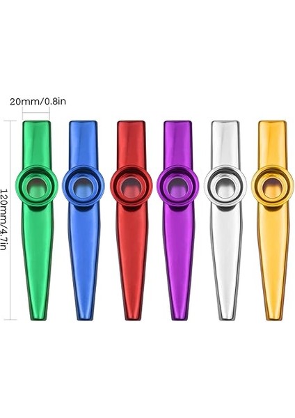 6 Adet Alüminyum Alaşımlı Kazoo Müzik Enstrümanı Çocuk Yetişkin Acemi Için fiyatları