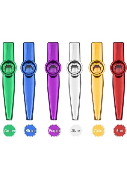 6 Adet Alüminyum Alaşımlı Kazoo Müzik Enstrümanı Çocuk Yetişkin Acemi Için indirimleri