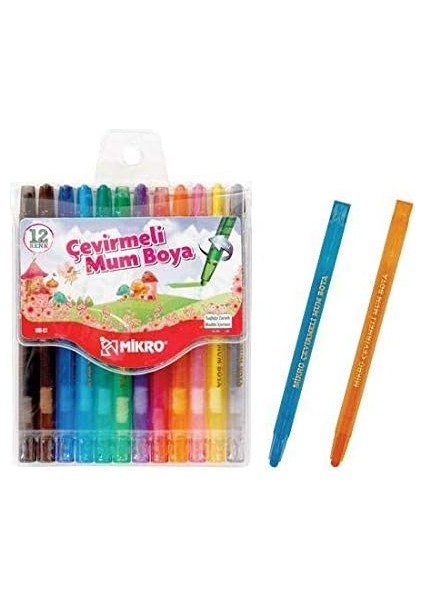 Mb-12 Çevirmeli Mum Boya 12'li