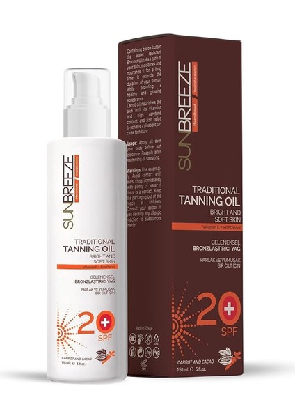 Bronzlaştırıcı 20 Spf 150 ml