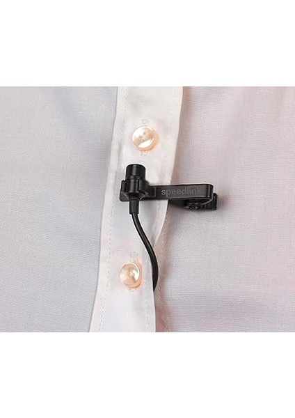 Spes Kablolu Jaklı Mikrofon 3,5 mm - Jak Fişli Yaka Mikrofonu, Clip-On Mikrofon, Çıkarılabilir Metal Tutma Klipsi, Gürültü Azaltma, Siyah fırsatları