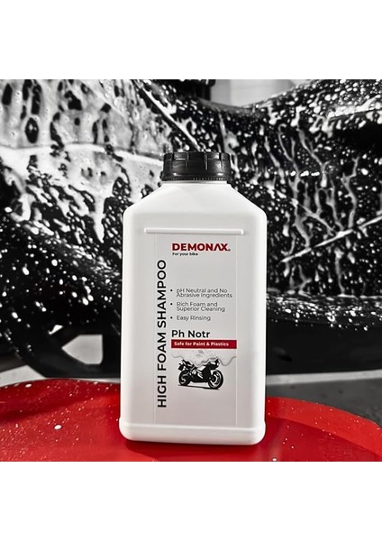 Ph Nötr Bol Köpüklü, Motosiklet Şampuanı, Jel Form 1 Litre