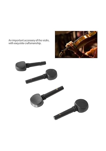Keman Akorları 4 Adet Keman Tuning Peg Değiştirme, Keman Için Ahşap Tuning Pegs, Taşınabilir Ince Görünüm, Siyah, Model M00588 modelleri