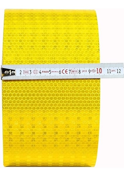 5 Metre Reflektörlü Reflektif Fosforlu Şerit Bant Reflekte Ikaz Bandı 10 cm Sarı fiyatları