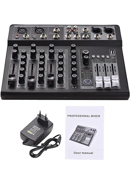 Ses Mikseri 4 Kanallı Miks Konsolu 48V Fantom Güç Ev Stüdyosu Kaydı Dj Ağı Canlı Yayın Çok Işlevli Profesyonel Miks Konsolu 16 Yankılanma Efekti Bt Modülü fiyatları