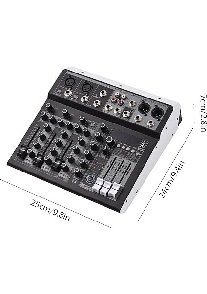 Ses Mikseri 4 Kanallı Miks Konsolu 48V Fantom Güç Ev Stüdyosu Kaydı Dj Ağı Canlı Yayın Çok Işlevli Profesyonel Miks Konsolu 16 Yankılanma Efekti Bt Modülü modelleri