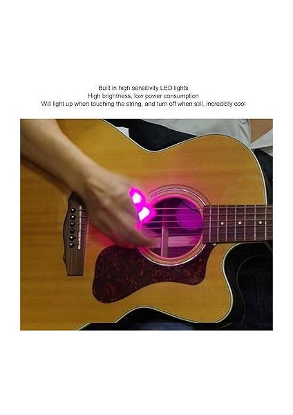 LED Işıklı Gitar Pena Seti, Abs Malzeme Sorunsuz Ses Hafif Taşınabilir Performansınızı Geliştirin, Dahili LED Işıklı Gitar Penaları indirimleri