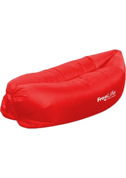 Pratik Şişme Şezlong-Kırmızı