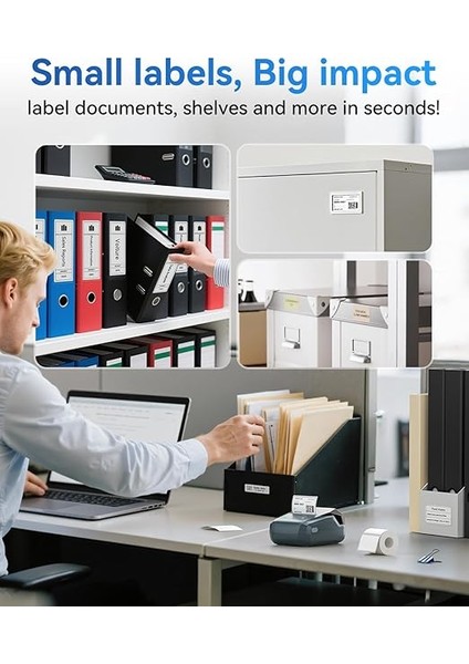 B1 Etiket Makinesi, Otomatik Tanımlamalı Bluetooth Taşınabilir Etiket Yazıcısı, Ofis, Ev, Iş Için Kullanımı Kolay, 2 x 1.2 Inç Etiket/rulo (Mavi) modelleri