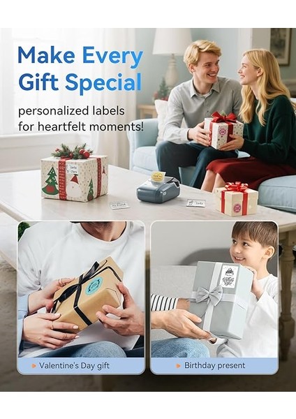 B1 Etiket Makinesi, Otomatik Tanımlamalı Bluetooth Taşınabilir Etiket Yazıcısı, Ofis, Ev, Iş Için Kullanımı Kolay, 2 x 1.2 Inç Etiket/rulo (Mavi) fırsatları