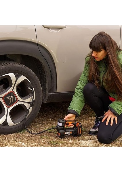 20V Akku-Multifunktions-Luftpumpe WX092.9 Ohne Akku Und Ladegerät, Schwarz fiyatları