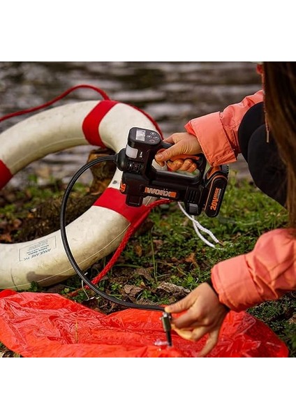 20V Akku-Multifunktions-Luftpumpe WX092.9 Ohne Akku Und Ladegerät, Schwarz indirimleri