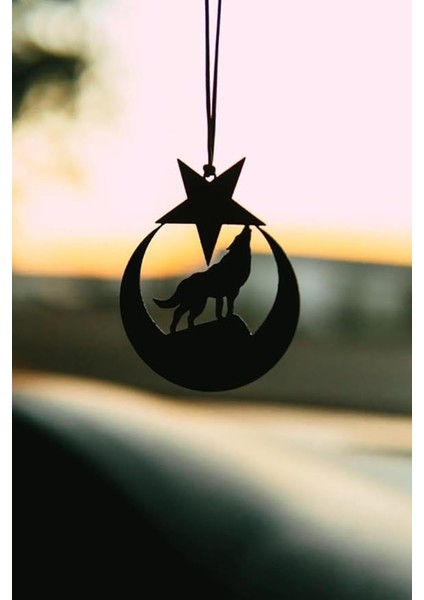 Süsü Metal Ay Yıldız Bozkurt Dikiz Aynası Süsü Hediyelik Eşya Oto Aksesuar