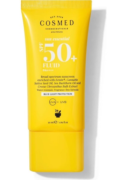 Fluid Spf 50 Tüm Cilt Tipleri Için Yüz Güneş Kremi Yeni Nesil Filtreler