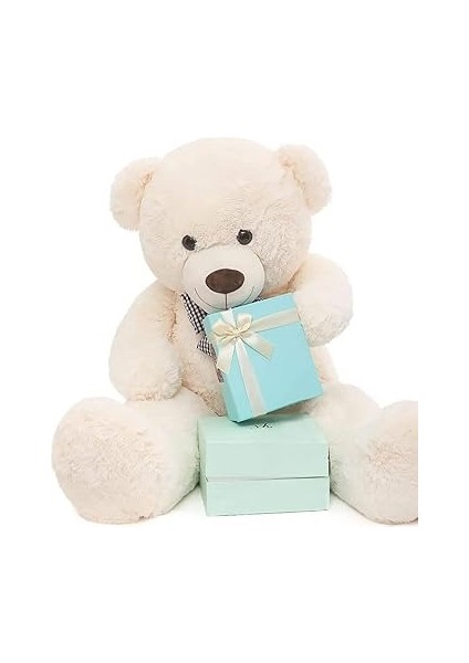 Sevimli Peluş Şaşkın Ayı 80 cm - Sevgiliye Özel Hediye Beyaz modelleri