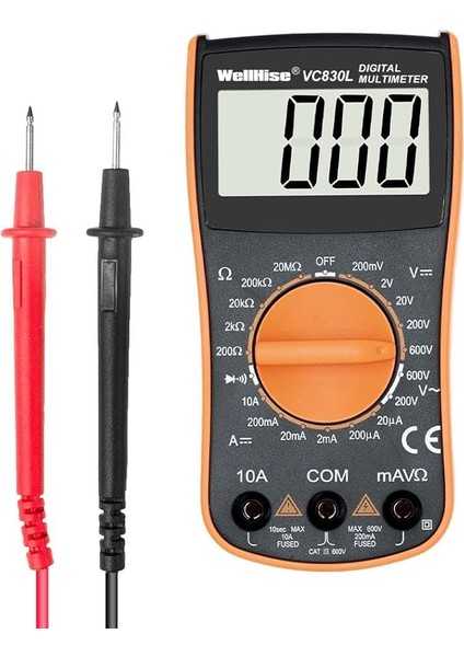 VC830L Ölçü Aleti Multimetre Avometre Büyük Ekran Vc A+ Series