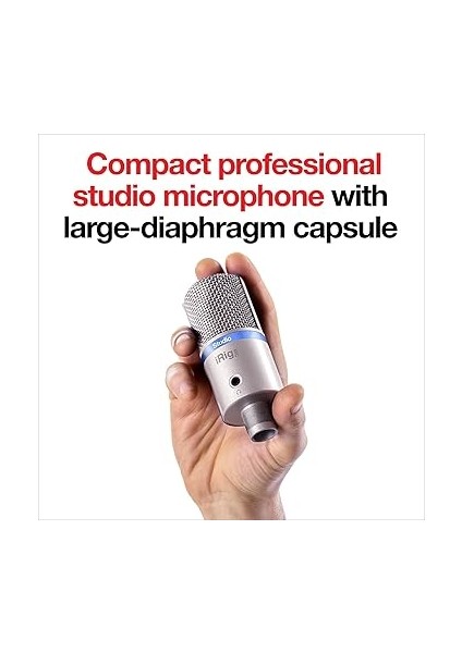 Multimedia Irig Mic Studio - Black Ultra Portatif Büyük Diyafram Condanser Mikrofon (Ios, Android, Mac & Pc) fiyatları