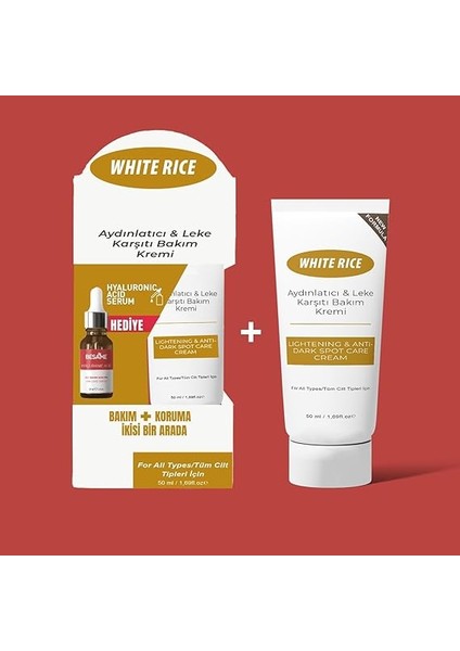 Rice Aydınlatıcı & Leke Karşıtı Bakım Kremi Bakım ve Koruma Ikisi Bir Arada Özel Paket indirimleri