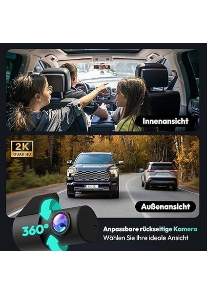 4K Dash Cam Ön ve Arka, 4K Araç Çizgi Kamerası Ön ve 2k Arka Kamera, Gece Görüşü, Starvıs Sensörü, Adas, 170° Geniş Açı, Dahili Gps ve Wifi, 24/7 Park Modu, 64 GB Sd Kart Dahil fırsatları