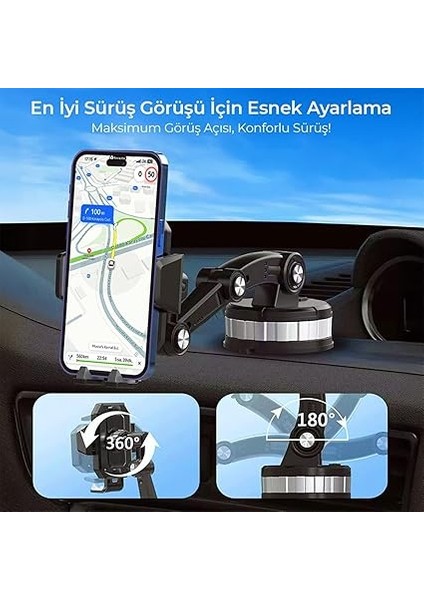 360° Dönebilen Vakumlu Torpido ve Cam Için Araç Içi Telefon Tutucu fırsatları