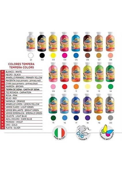 Tempera Suluboya Süper Yıkanabilir Koyu Yeşil 500 Ml.