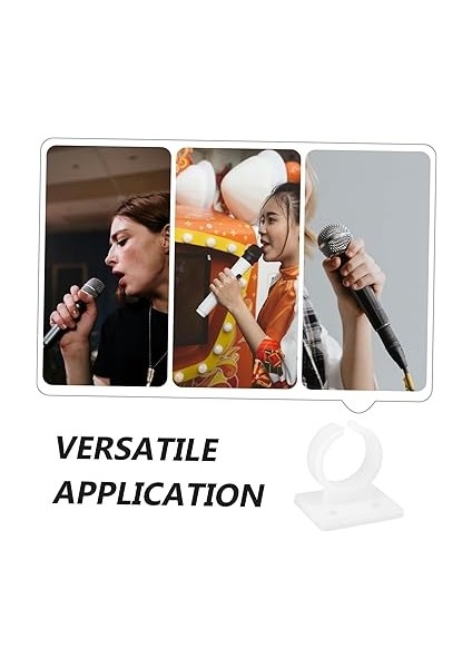 10ADET Mikrofon Klipsi Duvar ve Masa Içi Mikrofon Tutucu Karaoke ve Ev Ofisi Için Uygun modelleri