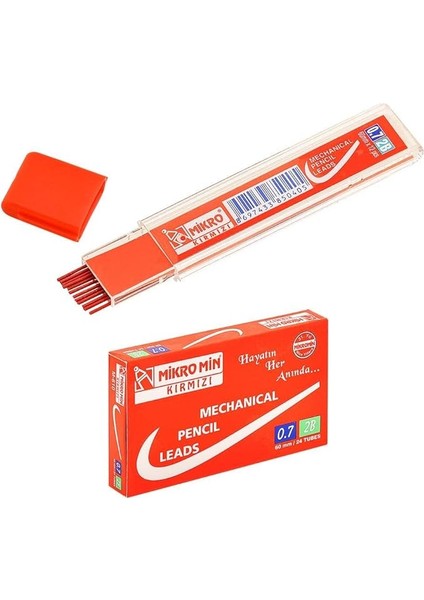 M-610 60 mm Kurşun Kalem Ucu Kırmızı 0.7 mm T.