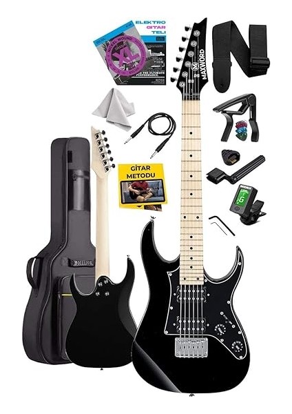 DE-150BK Maple Klavye Hh Manyetik Yüksek Kaliteli Elektro Gitar Seti fiyatları