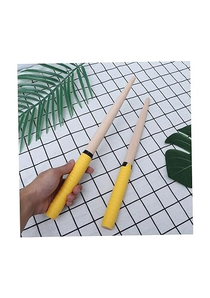 1çift Takım Taiko Davul Çubukları Hafif Ahşap Davul Çubukları Kolay Kullanım Için Taşınabilir Perküsyon Aletleri Sarı indirimleri