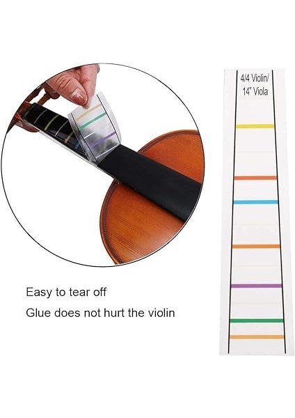 4/4 Keman Klavye Sticker Klavye Keman Not Grafik Bant Öğrenmek 2 Adet indirimleri