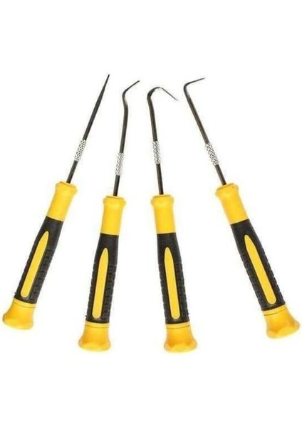 W 2690, Deliçi Biz Iğnesi ve Kanca Seti, 4 Parça, Siyah, Turuncu, Gri