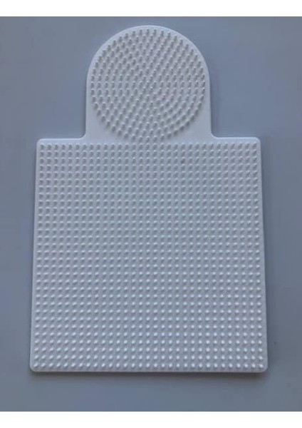Ütü ile Yapışan Boncuk Dizme Tablası Büyük Boy - Kare : 15,5 cm - Daire : 8,5 cm - Beyaz Renk