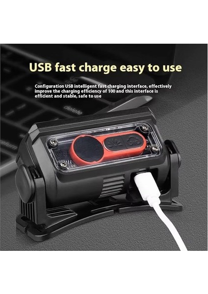 Lambası Feneri Sensörlü LED Far USB Şarj Edilebilir 18.650MAH Ultra Yüksek Batarya Ayarlanabilir Açı Su Geçirmez 6 Led+ 2 Cob Kafa Lambası Dağ Tırmanışı Gece Balıkçılık [enerji Sınıfı A+] fırsatları