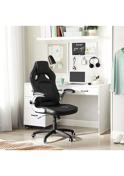 Oyuncu Koltuğu, Ofis Koltuğu, Döner Sandalye, Siyah, OBG62B, 70 x 65 x 115 cm fırsatları