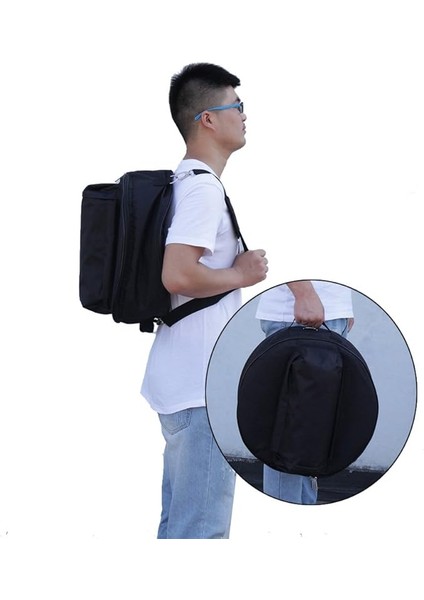 Dayanıklı 14 Inç Trampet Davul Çantası Sırt Çantası Omuz S Dış Cepleri