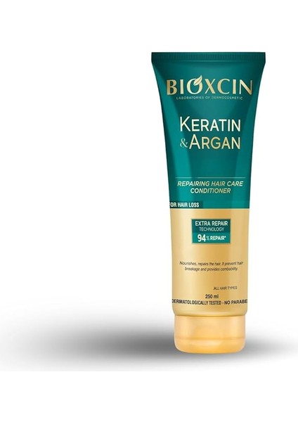Keratin & Argan Onarıcı Saç Bakım Kremi – Yıpranmış ve Hasar Görmüş Saçlar Için – 250 ml – Biocomplex B11, Hidrolize Keratin ve Argan Yağlı