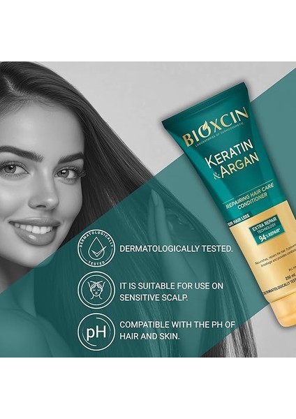 Keratin & Argan Onarıcı Saç Bakım Kremi – Yıpranmış ve Hasar Görmüş Saçlar Için – 250 ml – Biocomplex B11, Hidrolize Keratin ve Argan Yağlı modelleri
