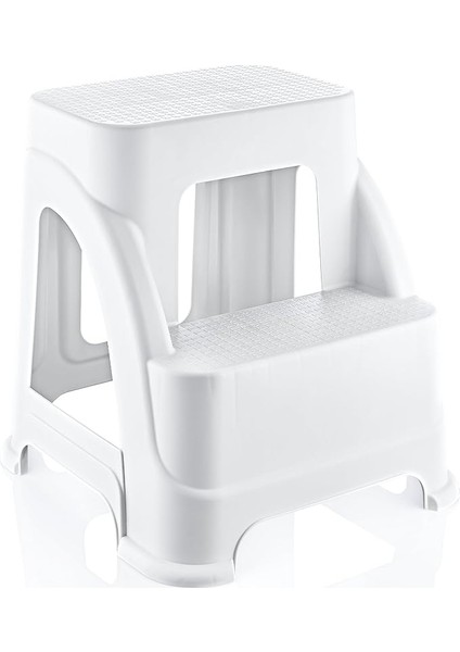 Life Merdivo 2 Basamaklı Büyük Boy Merdiven – Kaymaz Taban, Hafif ve Dayanıklı (Beyaz)