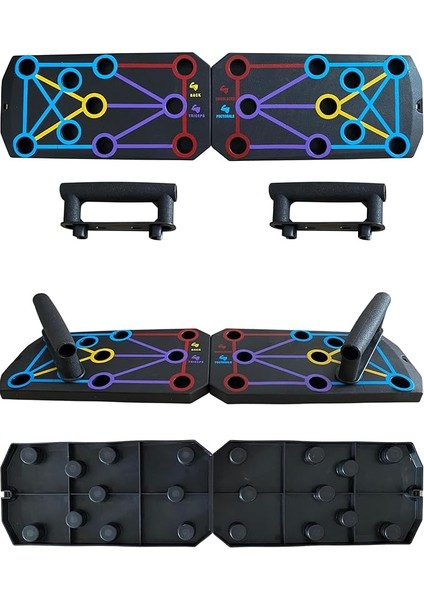 Tahtası Çalışma Platformu Aleti Barları Fitness Spor Push-Up Kondisyon