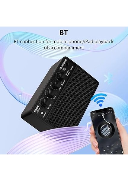 Elektro Gitar Amfi Taşınabilir Hoparlör Bağlantısı 6.35MM Arayüz Temiz Distorsiyon Çift Kanal Usb-C Şarj Uygulama Sokak Gösterileri Küçük Konserler Için fiyatları