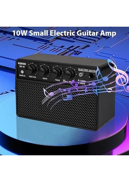 Elektro Gitar Amfi Taşınabilir Hoparlör Bağlantısı 6.35MM Arayüz Temiz Distorsiyon Çift Kanal Usb-C Şarj Uygulama Sokak Gösterileri Küçük Konserler Için modelleri