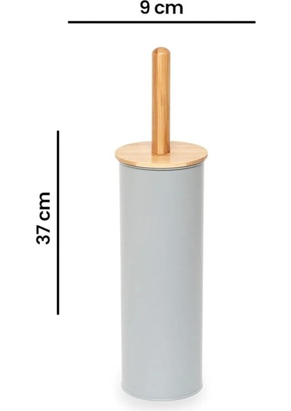 Home Ayaklı Tuvalet Fırçası – Paslanmaz Çelik Gövde, Doğal Bambu Sap ve Kapak, Hijyenik ve Şık Wc Klozet Fırçası, Zemin Standlı Dayanıklı Tuvalet Fırçası (Gri) fırsatları