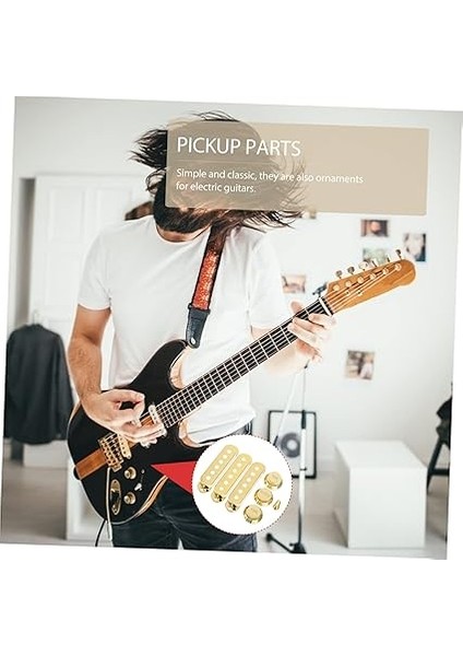 7ADET Humbucker Koruyucu Seti Elektrikli Gitar Aksesuarları Için Dayanıklı Pickup Kapağı Kolay Kurulum ve Taşıma fırsatları