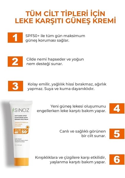 50 Leke Karşıtı Yüksek Koruyucu Yüz Güneş Kremi 50 ml Normal ve Kuru Ciltler Için fiyatları