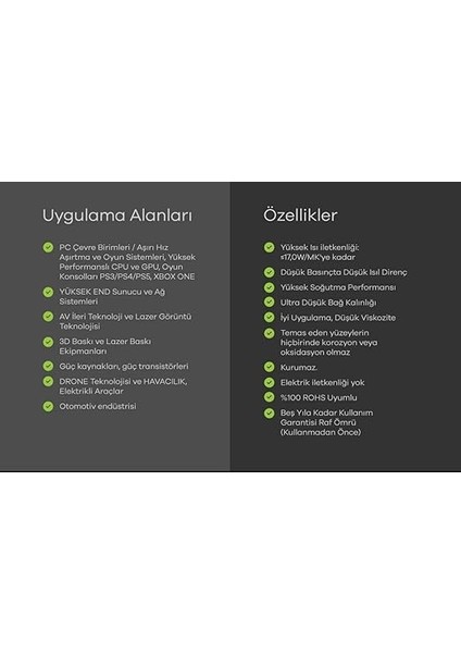 BRG-170 10GR Yüksek Performanslı Termal Macun 17W/M.K modelleri