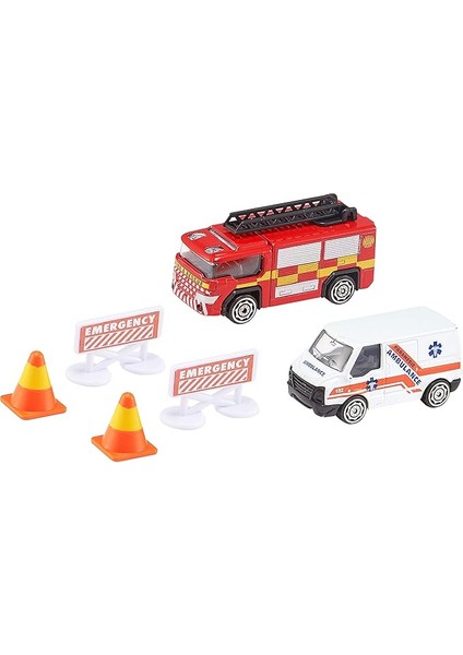 7535-73612 Ambulance & Fire Truck Oyuncak, Çok Renkli