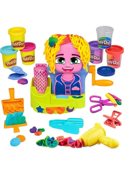 Renkli Kuaför Salonu Oyun Hamuru Seti, 6 Kutu, 3 Yaş ve Üzeri Kız ve Erkek Çocuklar Için Oyuncaklar