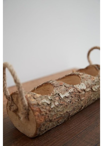 Üçlü Ahşap Kütük Saksılık fiyatları